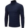 New Thermal Underwear Tops Men'S Casual Slim Turtleneck Bottom Shirt Long Sleeve Basic Tops Autumn Pullover Mock Neck Undershirt
