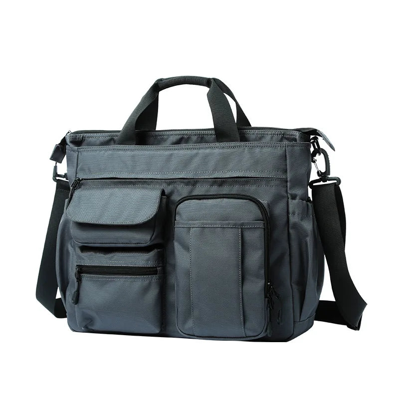 Fashion Office Bag for Men Satchels Waterproof Handbag Mini Laptop Tote Bag Multi Pocket Men'S Business Messenger Bags XA283ZC