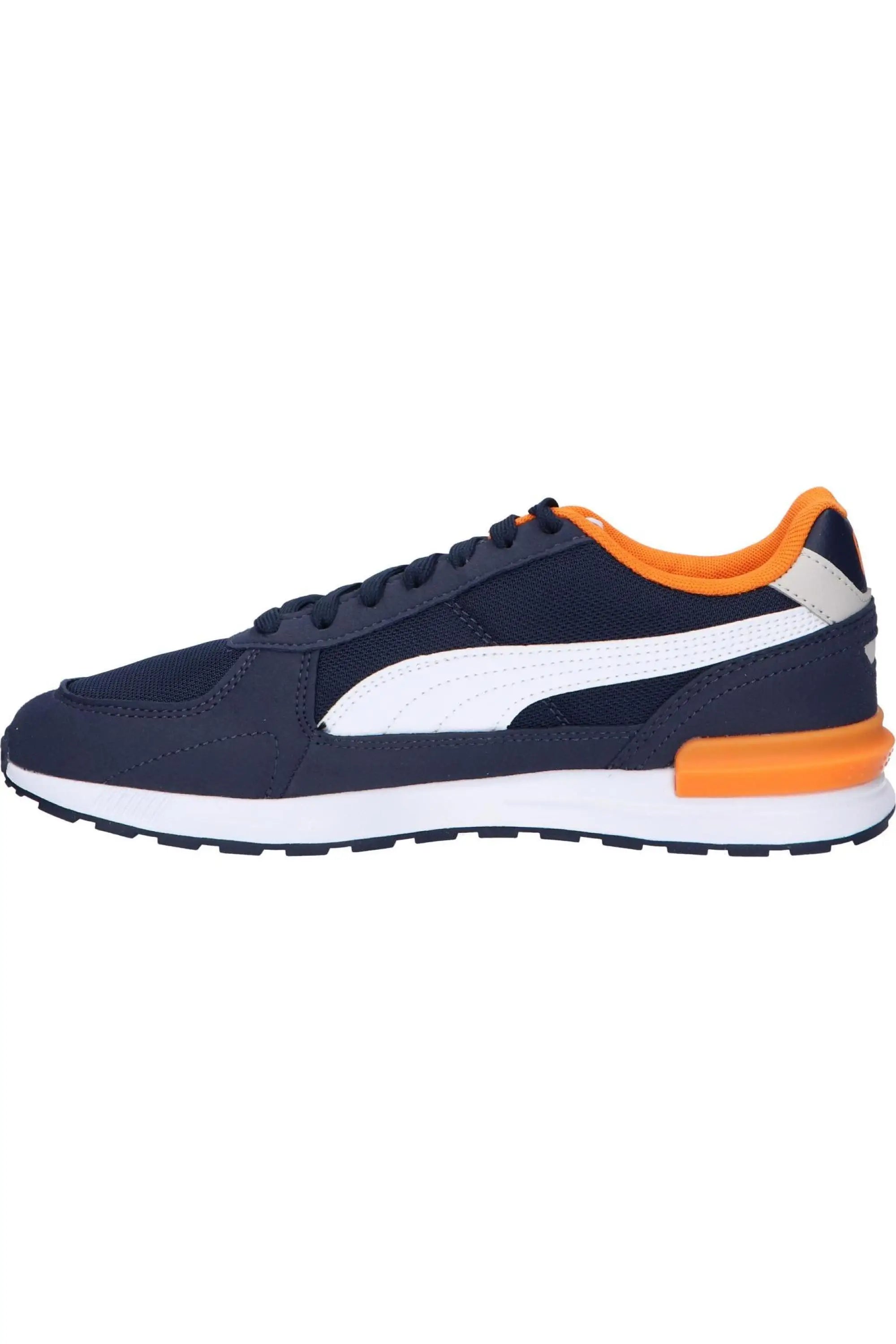 White Puma Casual Sneakers for Women, featuring lace-up closure, synthetic leather and canvas upper, textile lining, rubber sole, ideal comfortable women's shoes for autumn-spring seasons, versatile footwear in white.