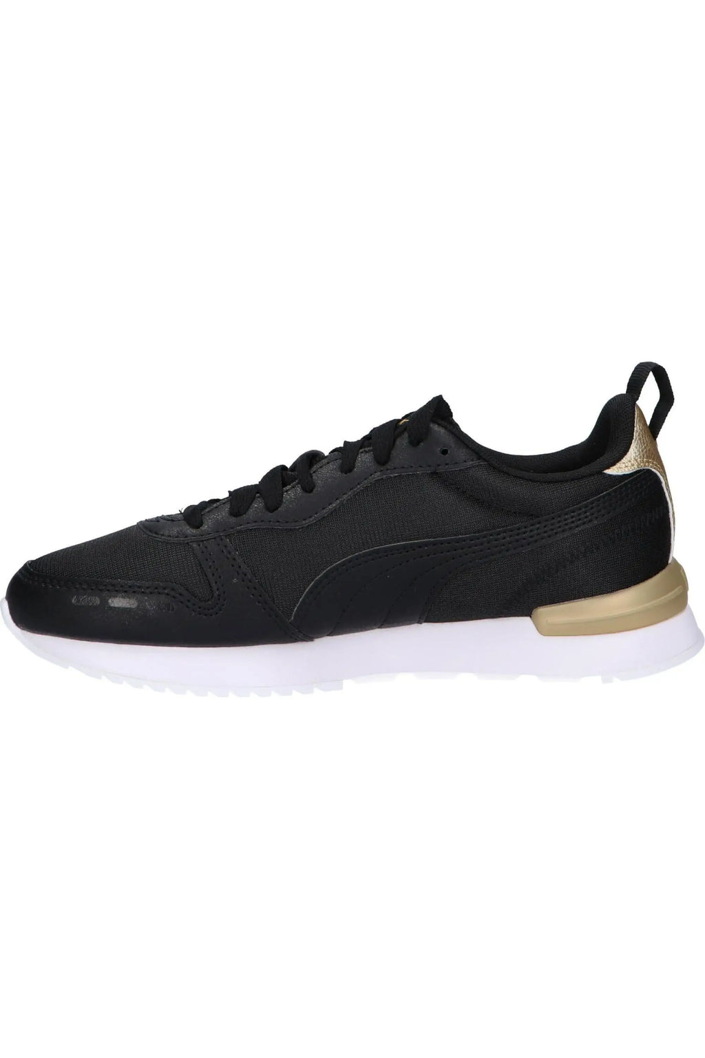 Puma women's casual sneakers in black, made of synthetic leather and canvas, featuring a comfortable textile lining and rubber sole, perfect versatile footwear for all seasons, ideal women shoes for everyday wear.