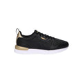Puma women's casual sneakers in black, made of synthetic leather and canvas, featuring a comfortable textile lining and rubber sole, perfect versatile footwear for all seasons, ideal women shoes for everyday wear.