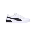 Puma women's casual sneakers in white, made of synthetic leather and textile, featuring a lace-up closure and closed toe, perfect for autumn-spring wear, ideal comfortable shoes for women.