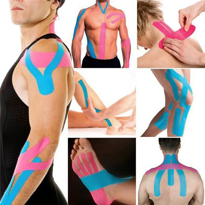 Cinta atlética elástica adhesiva e impermeable para aliviar el dolor muscular