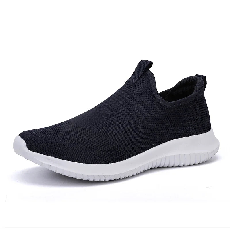 Zapatillas de deporte de primavera, zapatos informales para hombre, zapatos de malla de aire para hombre, mocasines, zapatillas de deporte negras a la moda, zapatillas deportivas para hombre, zapato Masculino
