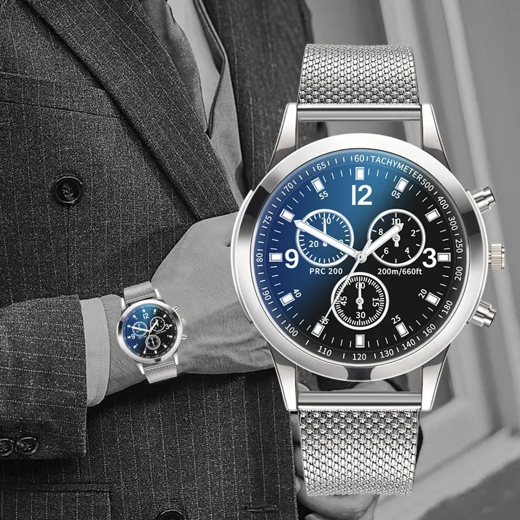 Reloj de acero inoxidable elegante para hombre