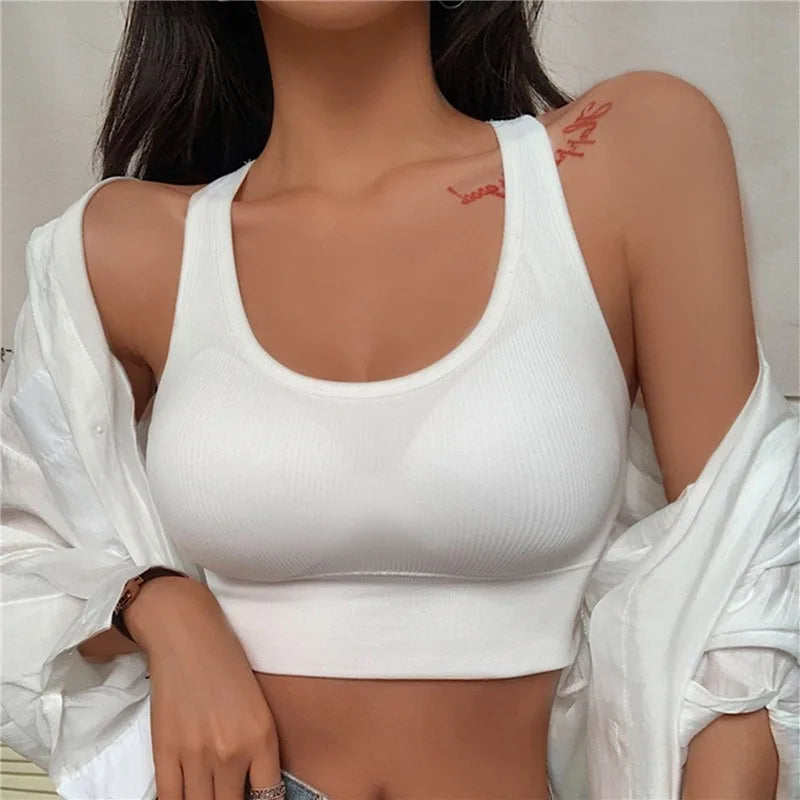Sujetador deportivo Sexy sin costuras