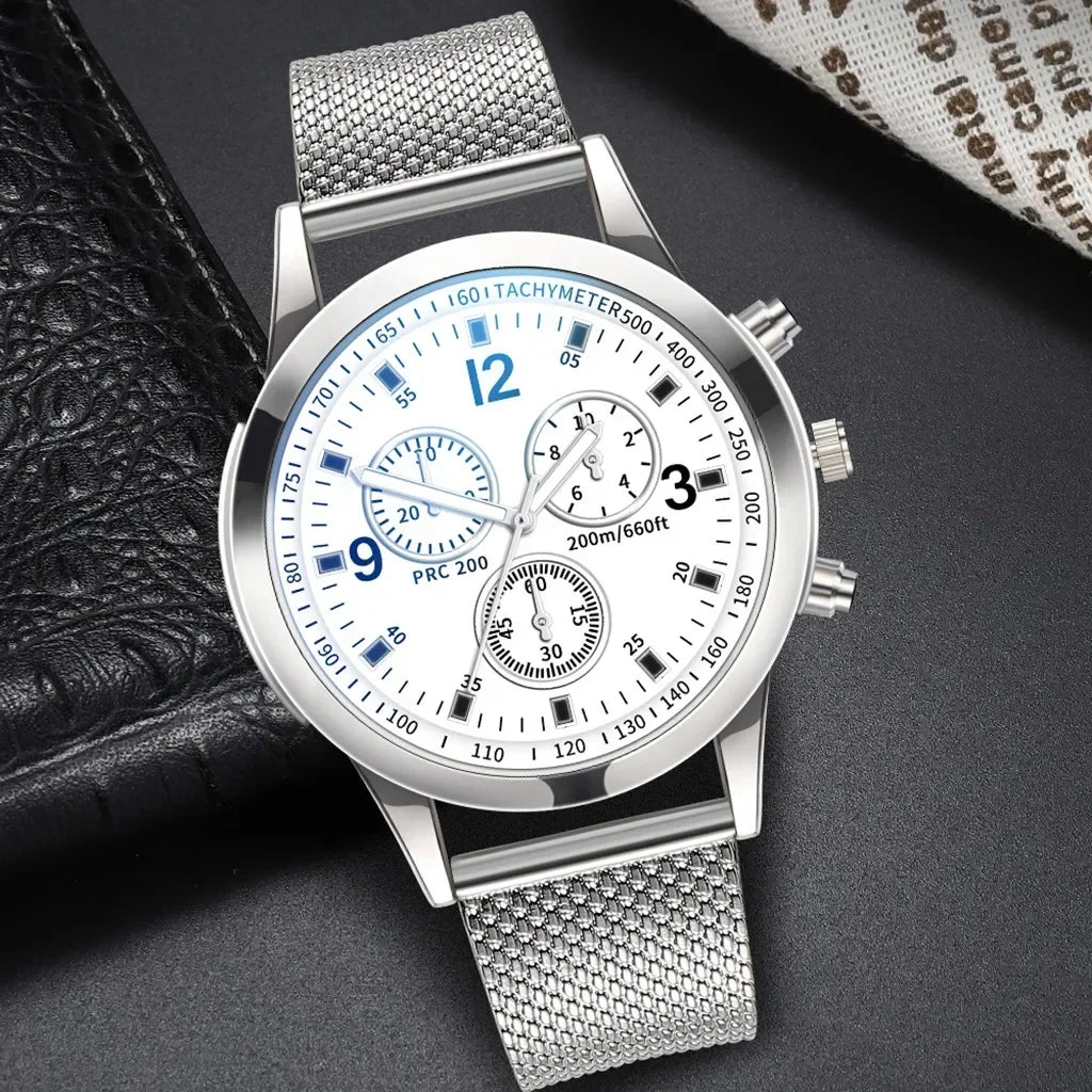 Reloj de acero inoxidable elegante para hombre