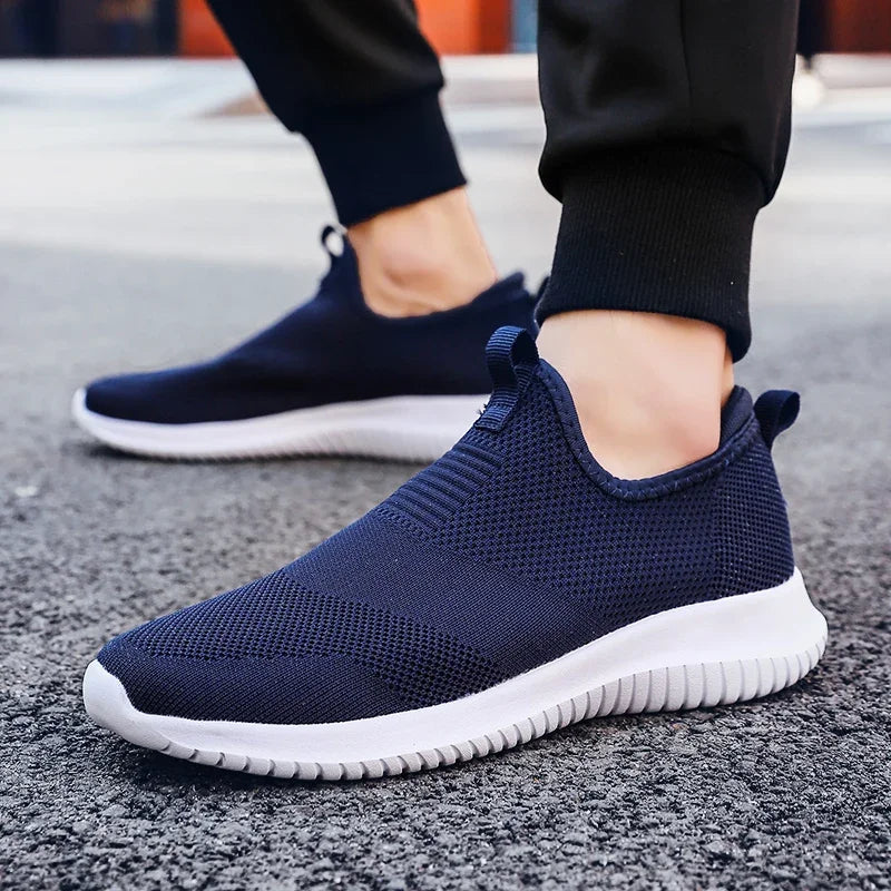 Zapatillas de deporte de primavera, zapatos informales para hombre, zapatos de malla de aire para hombre, mocasines, zapatillas de deporte negras a la moda, zapatillas deportivas para hombre, zapato Masculino