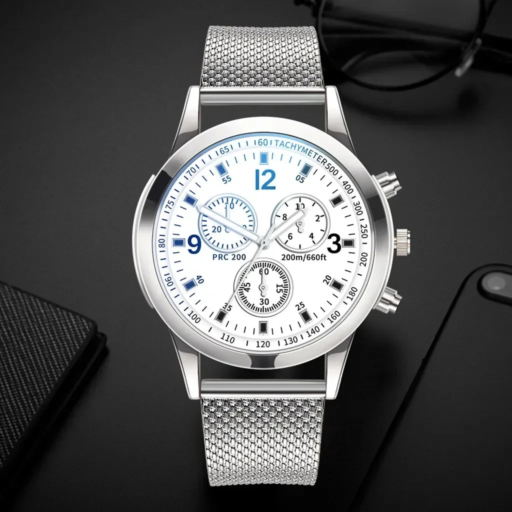Reloj de acero inoxidable elegante para hombre