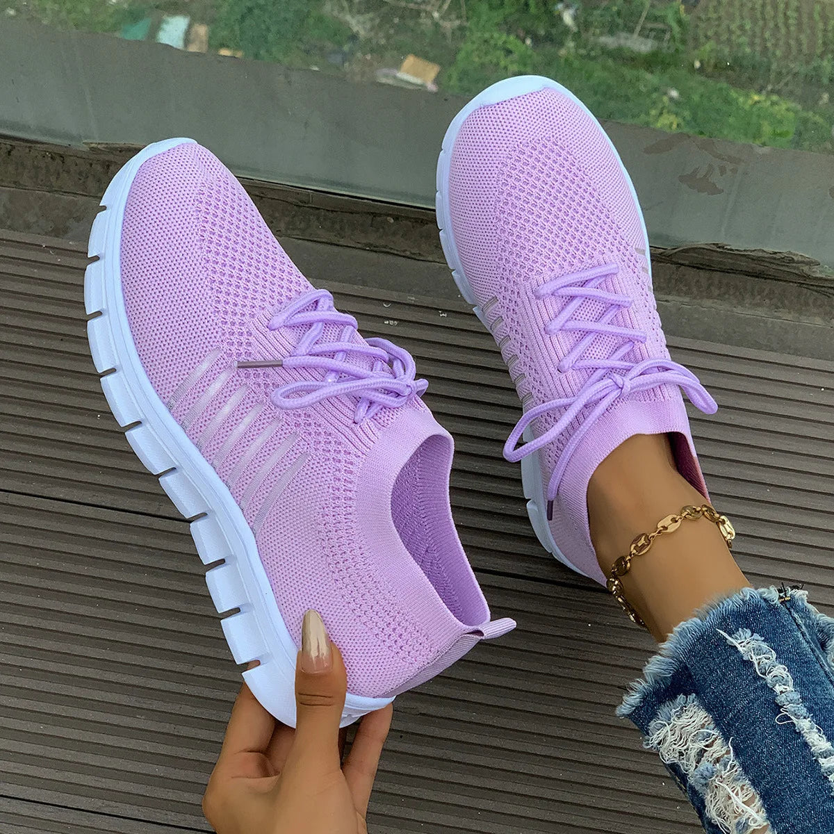 Zapatos informales amarillos de verano, zapatos planos para mujer, zapatillas de deporte de punto de malla transpirable, zapatos de tenis para mujer, zapatos ligeros para correr, zapatos de mujer
