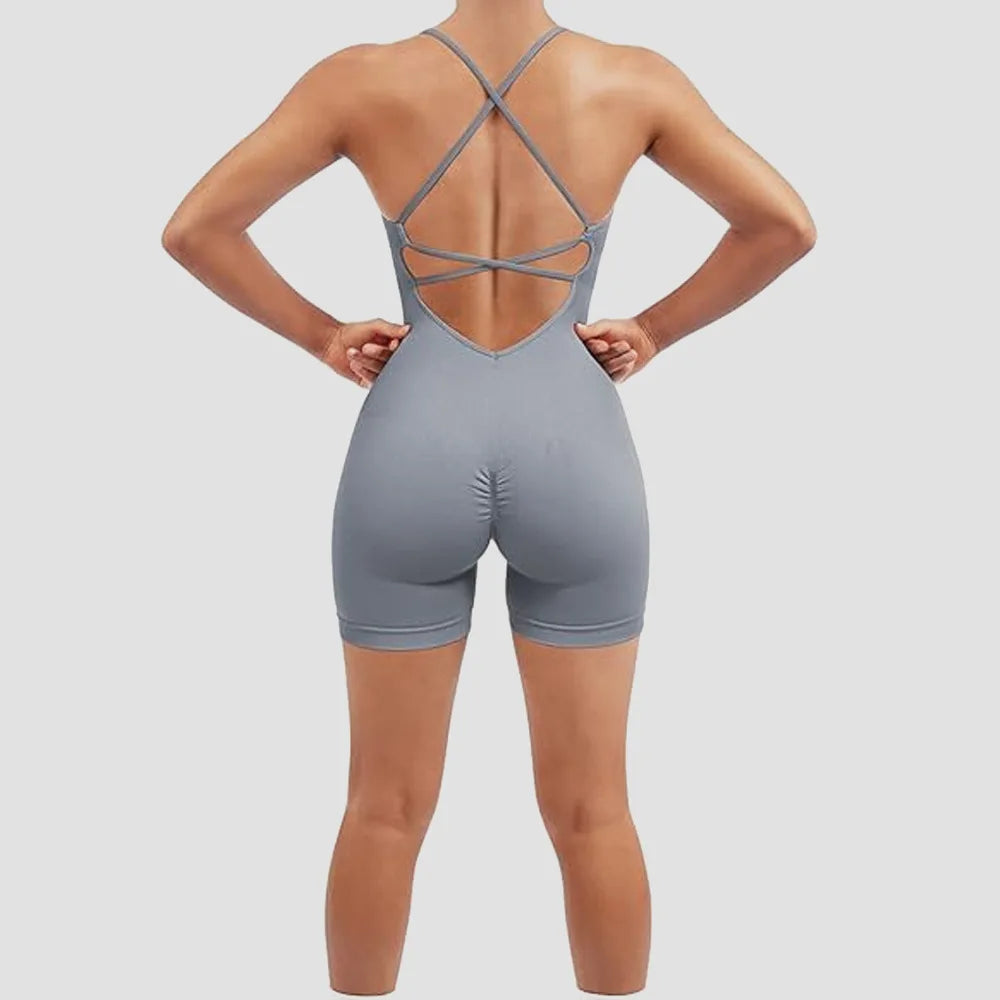 Mono deportivo sexy para mujer, ajustable, de una pieza, para correr.