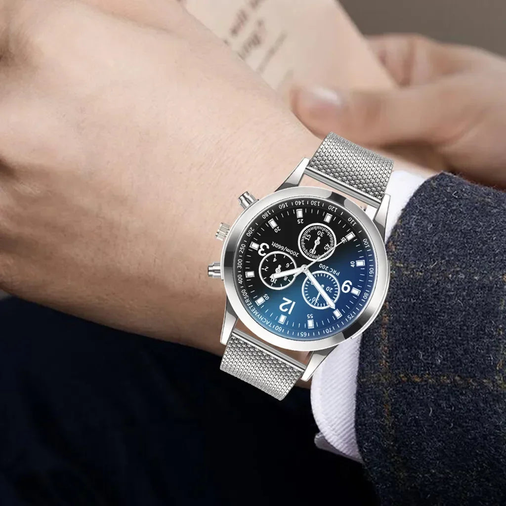 Reloj de acero inoxidable elegante para hombre