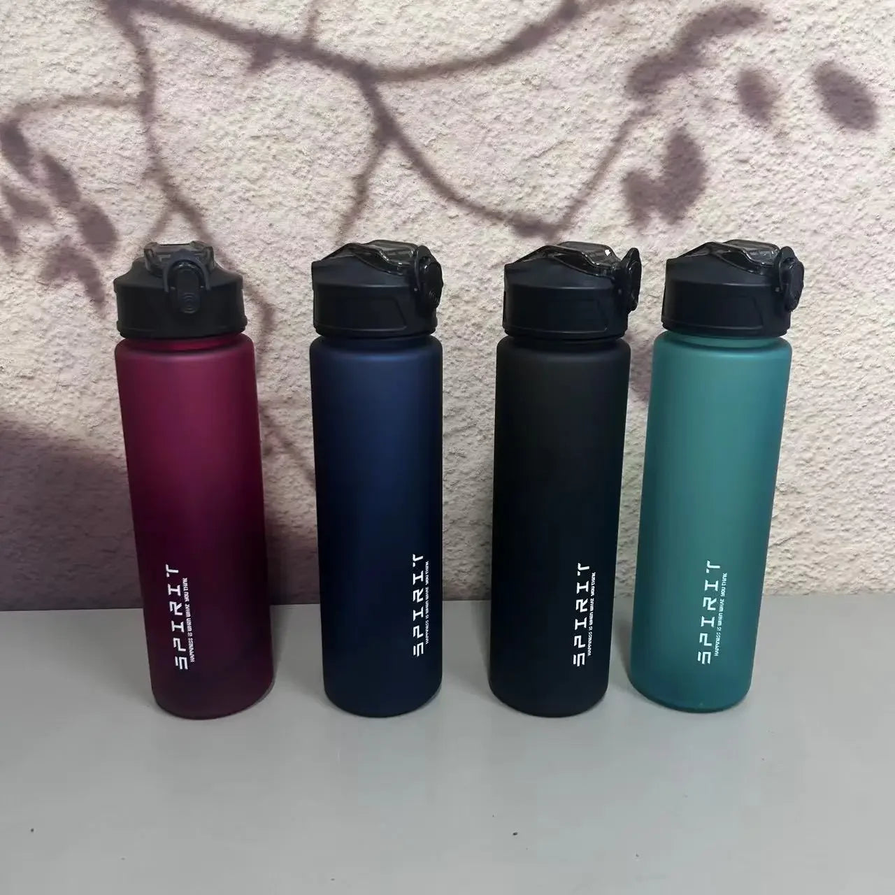 Botella de agua de plástico de gran capacidad para deportes