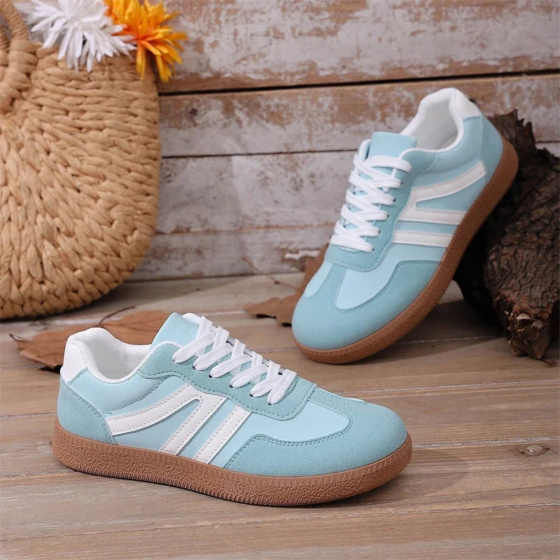 Zapatillas informales azules a la moda para mujer, zapatos deportivos antideslizantes para exteriores para mujer, zapatos de diseñador, zapatos planos cómodos, zapatillas deportivas para mujer