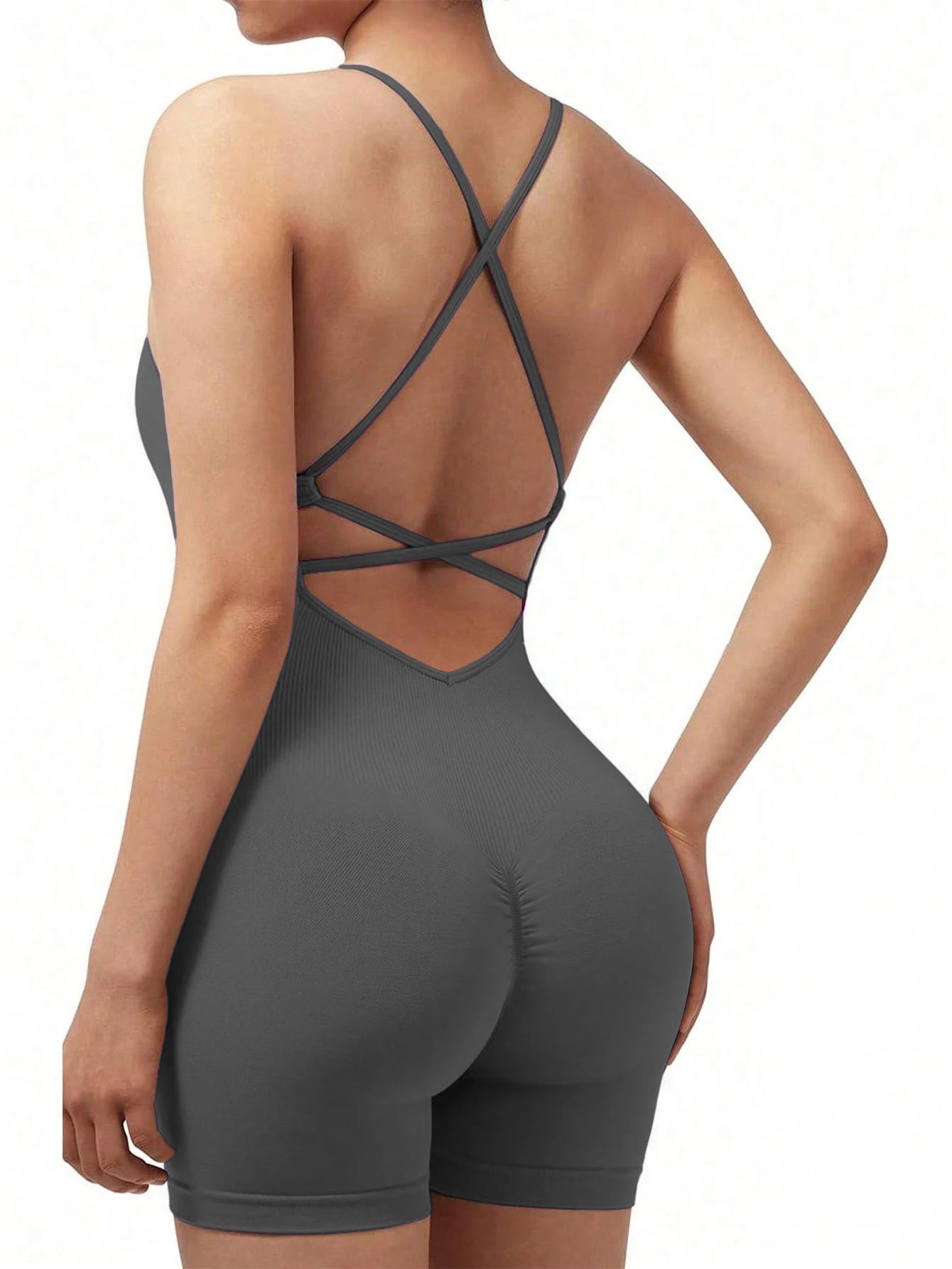 Mono deportivo sexy para mujer, ajustable, de una pieza, para correr.