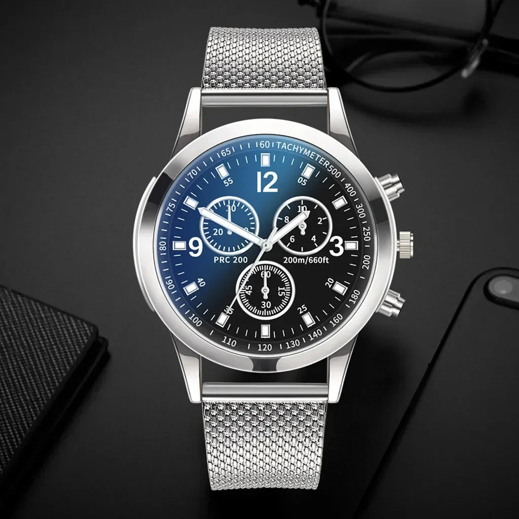 Reloj de acero inoxidable elegante para hombre