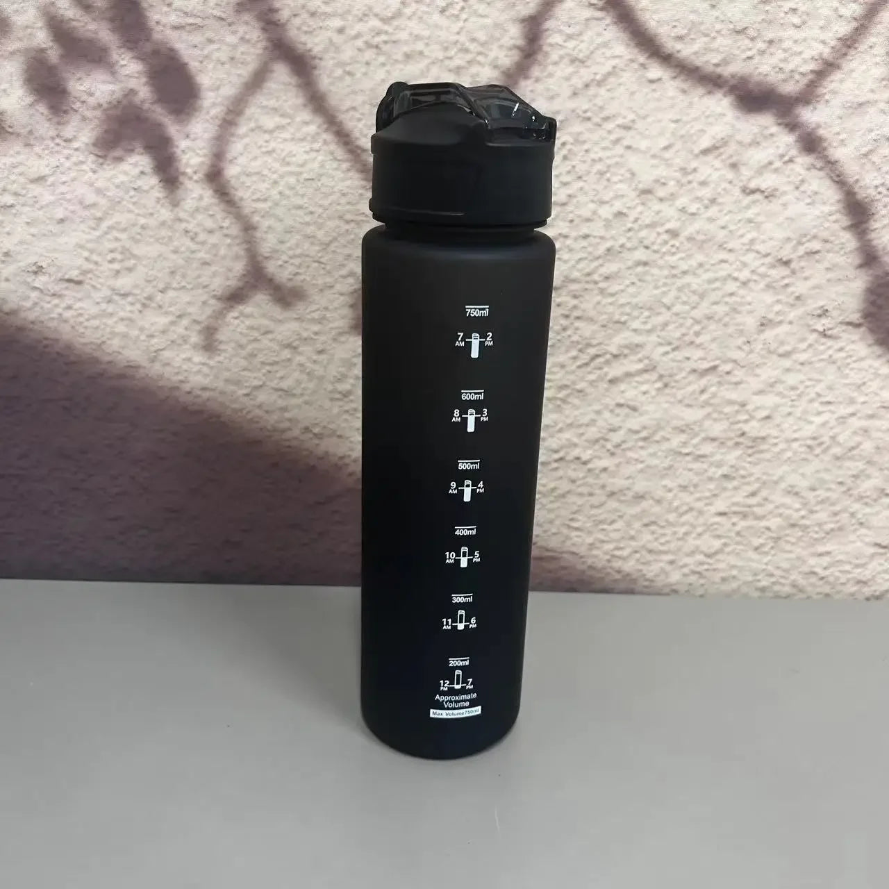 Botella de agua de plástico de gran capacidad para deportes