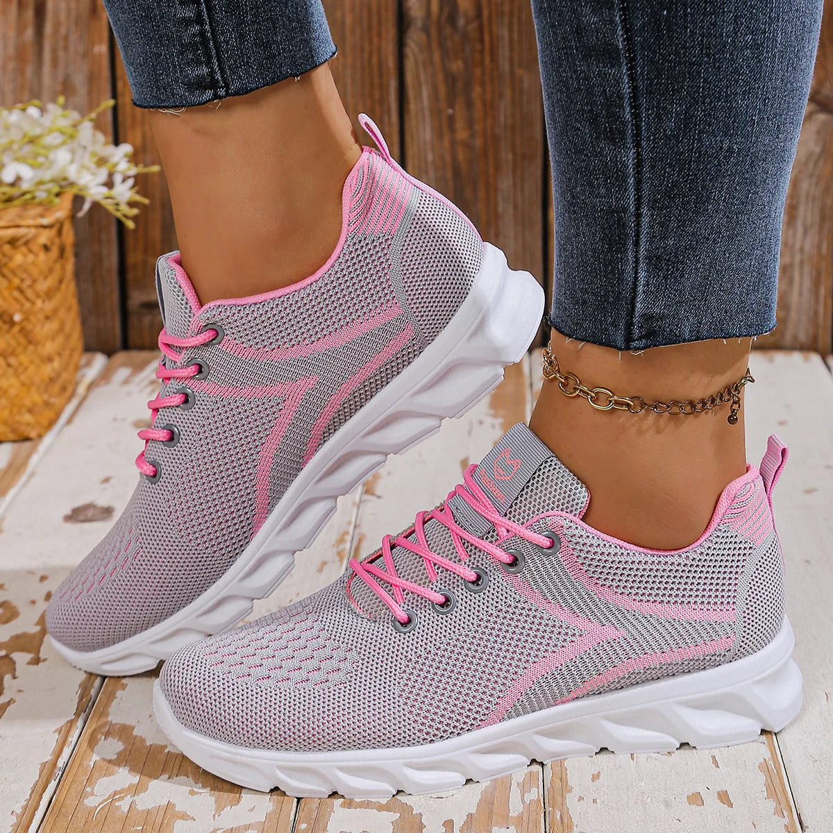 Zapatos informales amarillos de verano, zapatos planos para mujer, zapatillas de deporte de punto de malla transpirable, zapatos de tenis para mujer, zapatos ligeros para correr, zapatos de mujer