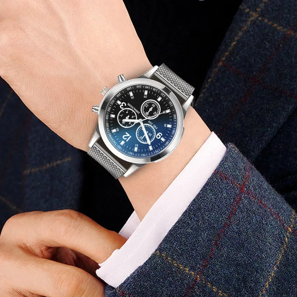 Reloj de acero inoxidable elegante para hombre
