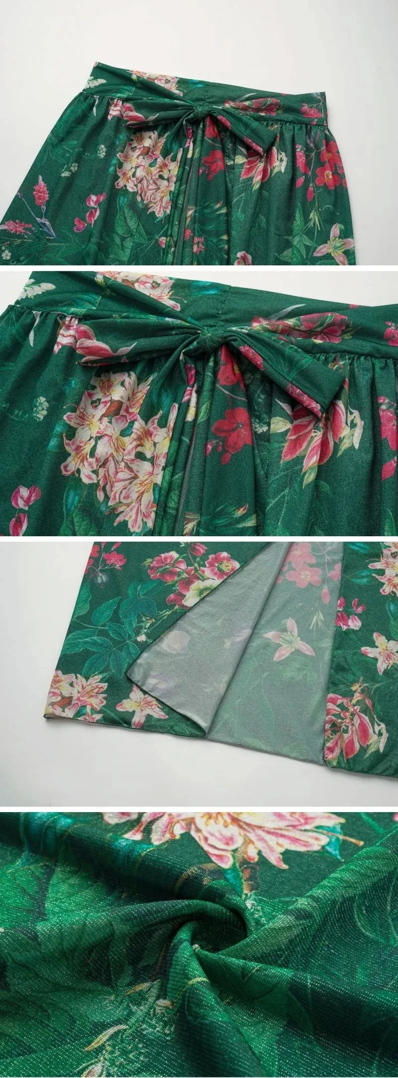 Traje de baño de una pieza con estampado verde Vintage para mujer