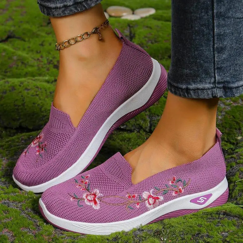 Zapatos informales amarillos de verano, zapatos planos para mujer, zapatillas de deporte de punto de malla transpirable, zapatos de tenis para mujer, zapatos ligeros para correr, zapatos de mujer
