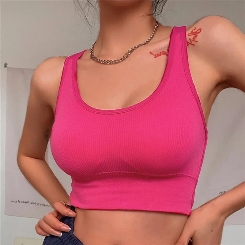 Sujetador deportivo Sexy sin costuras