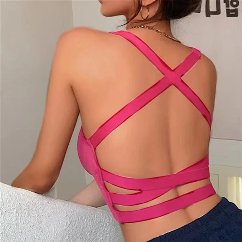 Sujetador deportivo Sexy sin costuras