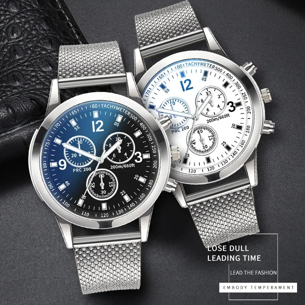 Reloj de acero inoxidable elegante para hombre