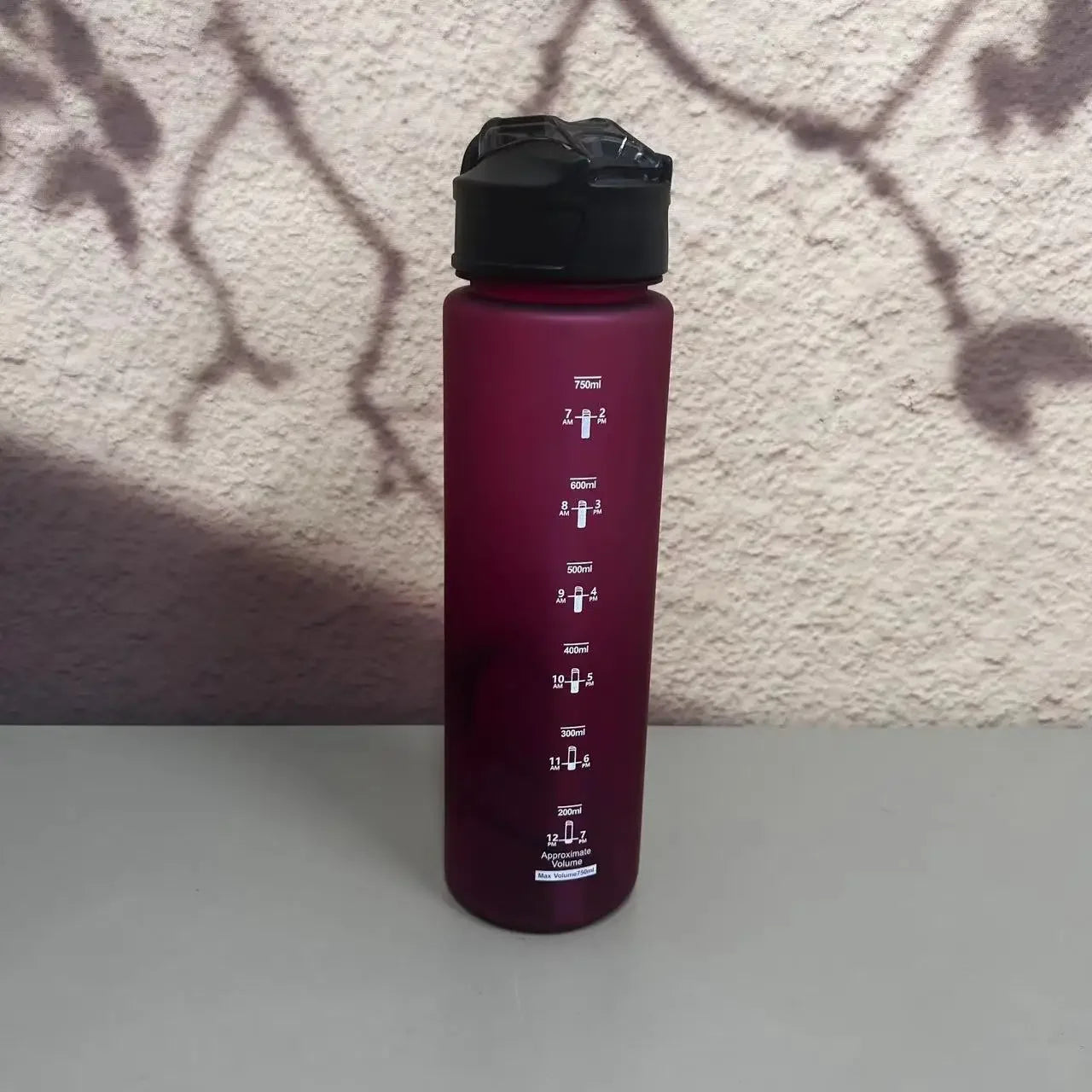 Botella de agua de plástico de gran capacidad para deportes