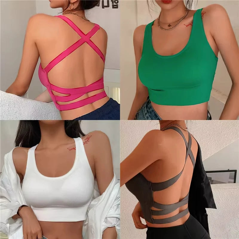 Sujetador deportivo Sexy sin costuras