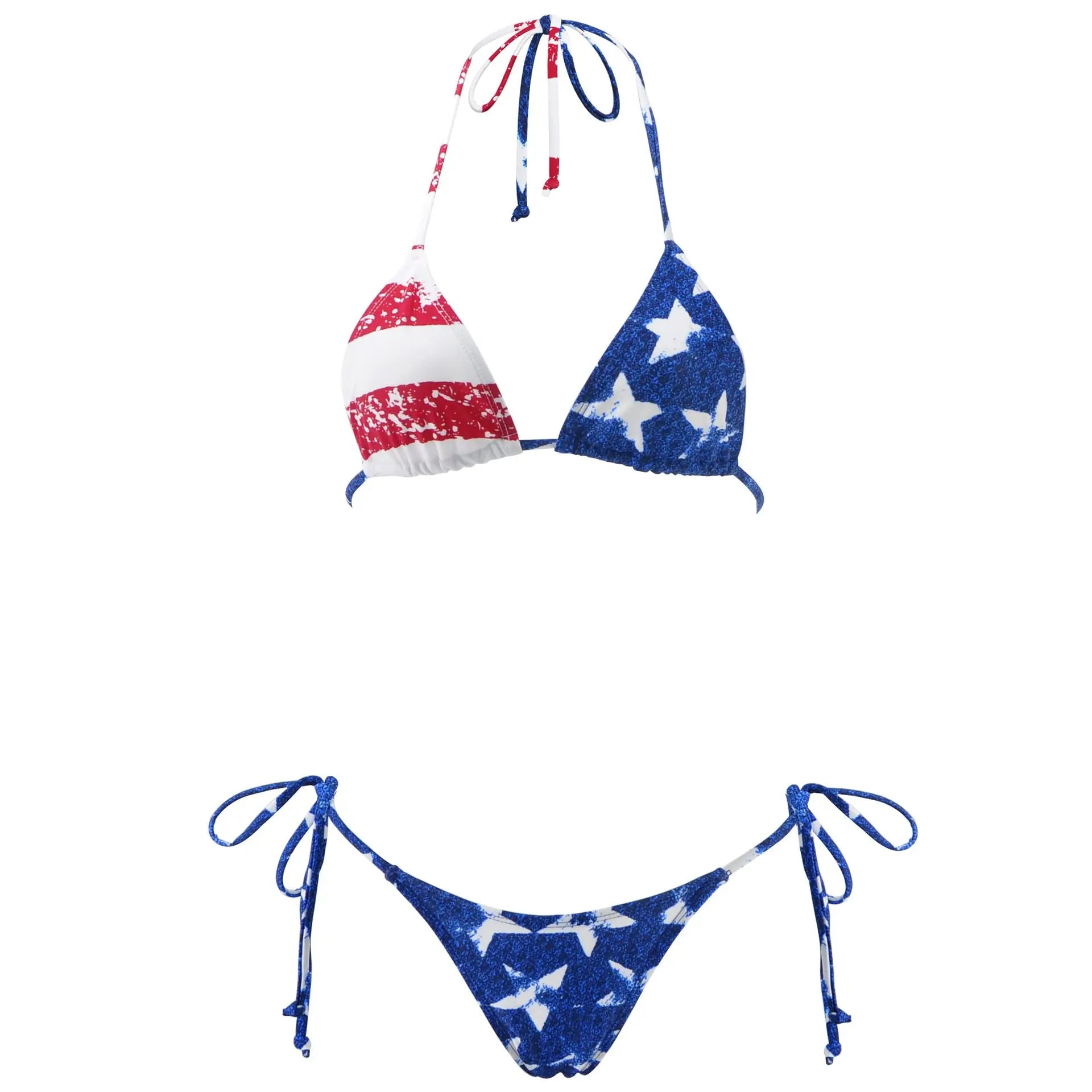Bikini con estampado de Bandera Americana