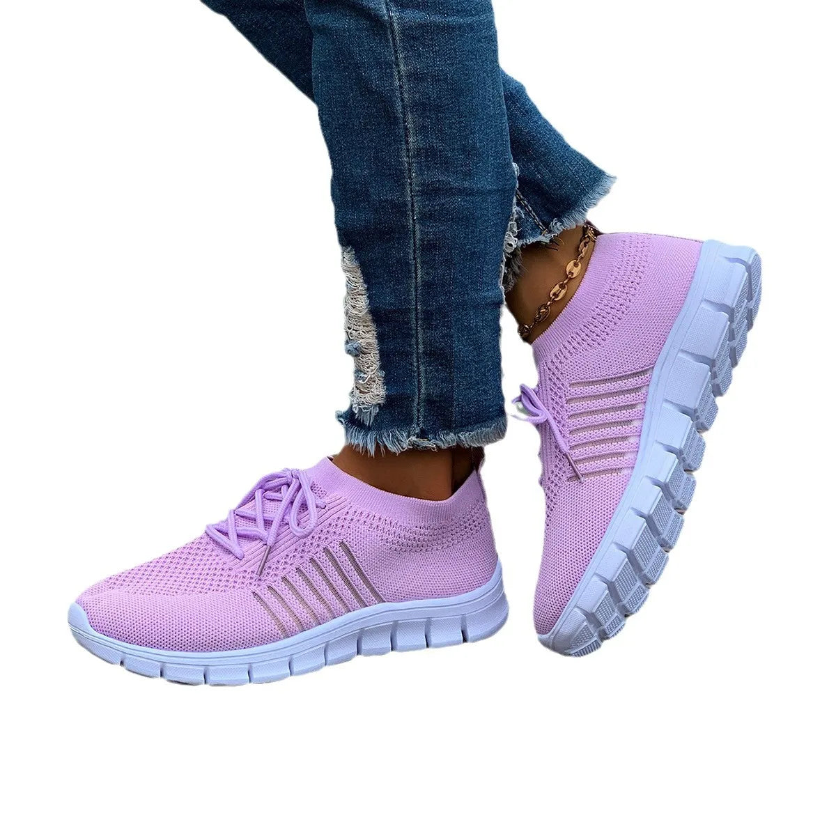 Zapatos informales amarillos de verano, zapatos planos para mujer, zapatillas de deporte de punto de malla transpirable, zapatos de tenis para mujer, zapatos ligeros para correr, zapatos de mujer