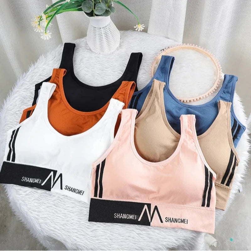 Nuevo sujetadores deportivos para mujer, cómodo, sin costuras.