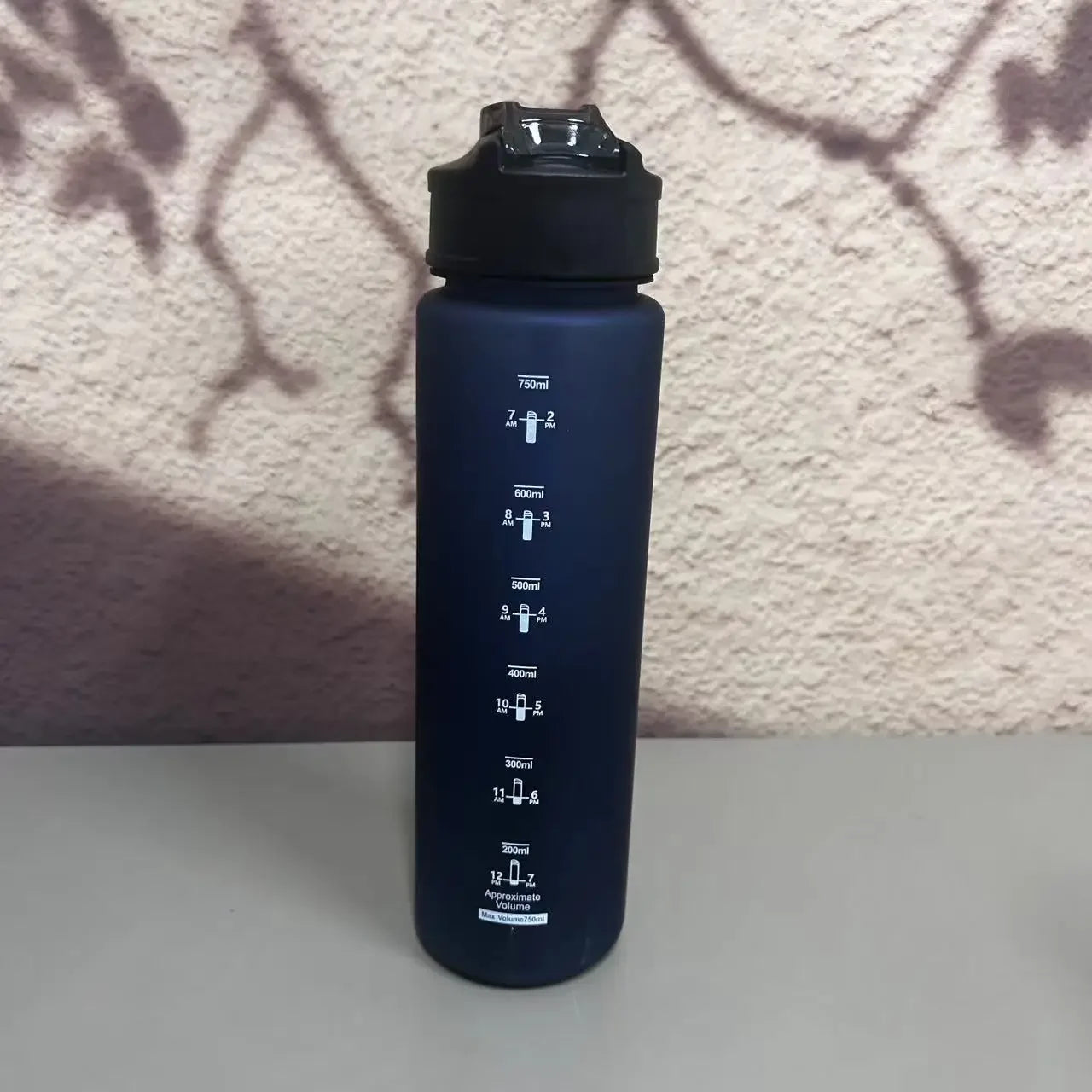 Botella de agua de plástico de gran capacidad para deportes