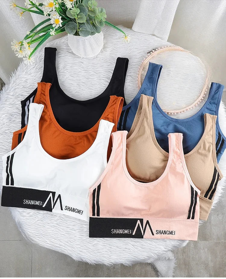 Nuevo sujetadores deportivos para mujer, cómodo, sin costuras.