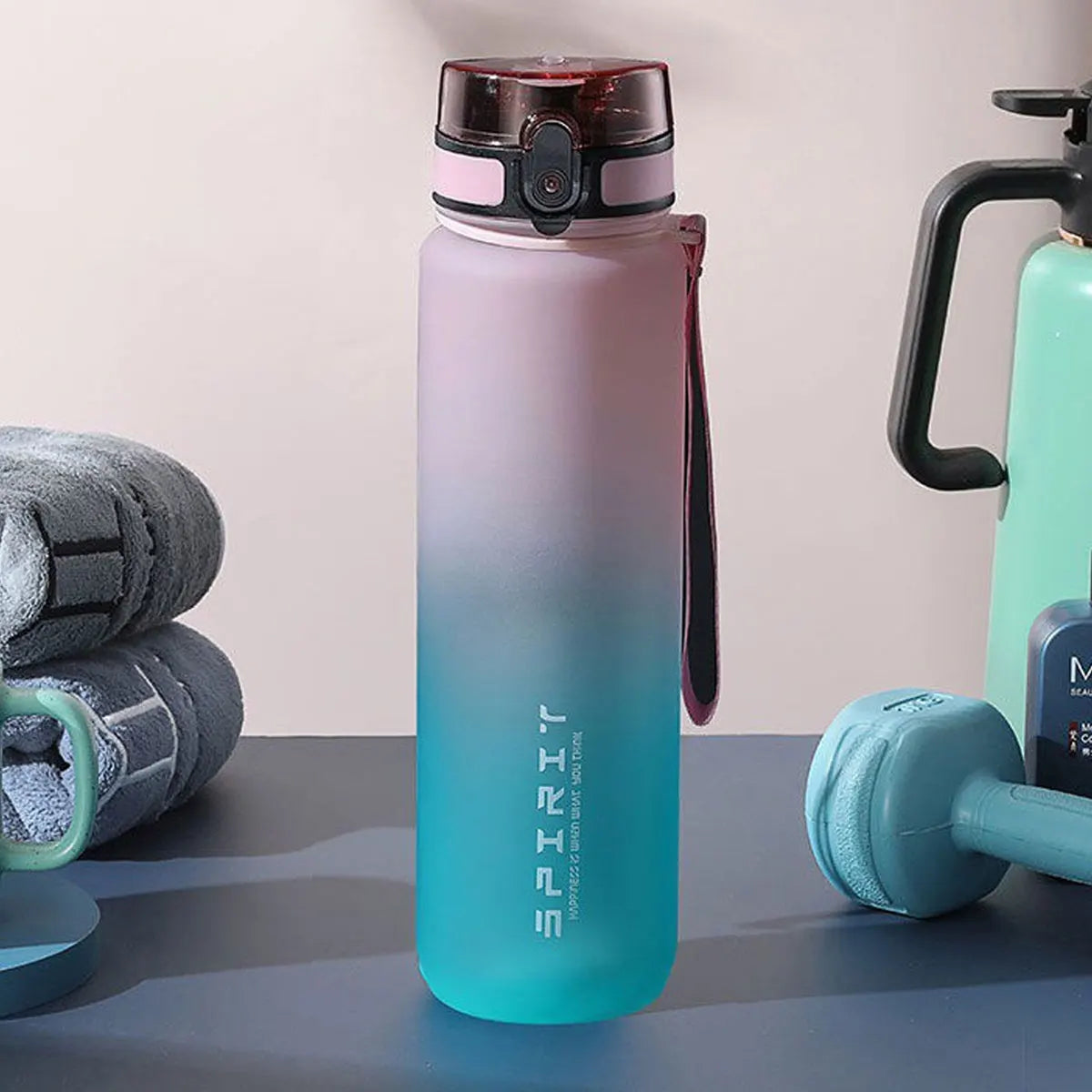 Botella de agua capacidad de 1000 ml/600 ml/750 ml para gimnasio