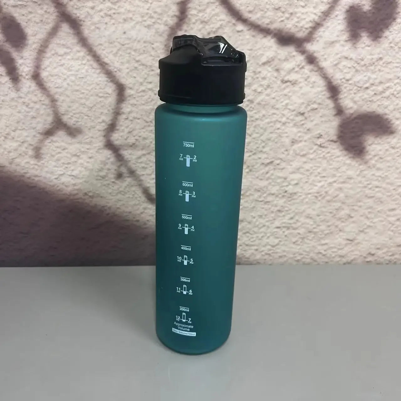 Botella de agua de plástico de gran capacidad para deportes
