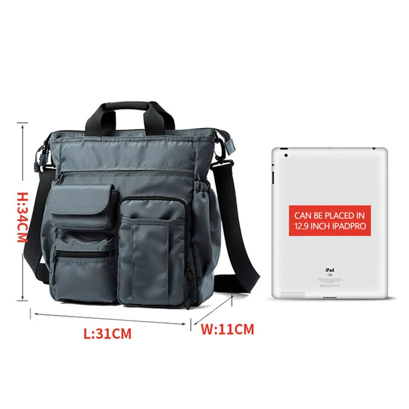 Fashion Office Bag for Men Satchels Waterproof Handbag Mini Laptop Tote Bag Multi Pocket Men'S Business Messenger Bags XA283ZC