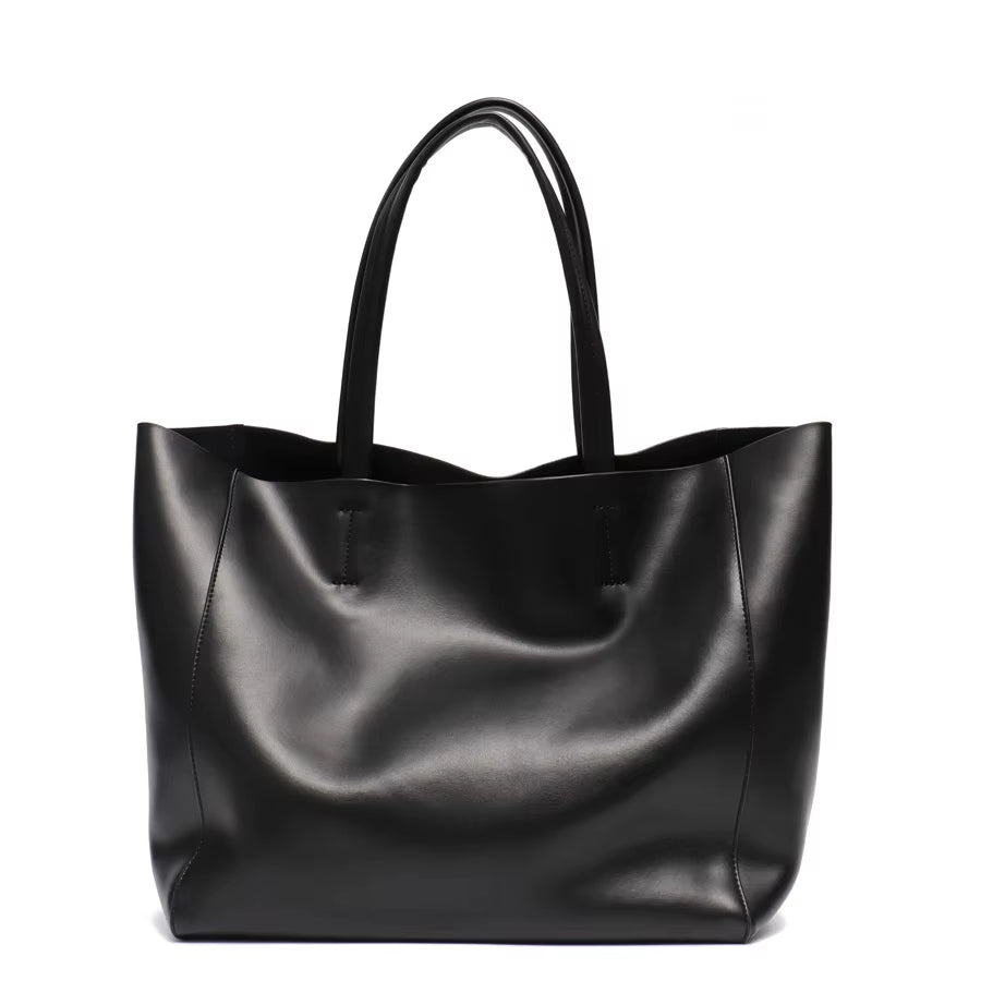 SC Luxury Brand Cow Leather Tote Bags Designer Cowhide Handbags Women Shoulder Bags Fashion Female Large Capacity Liner Bag