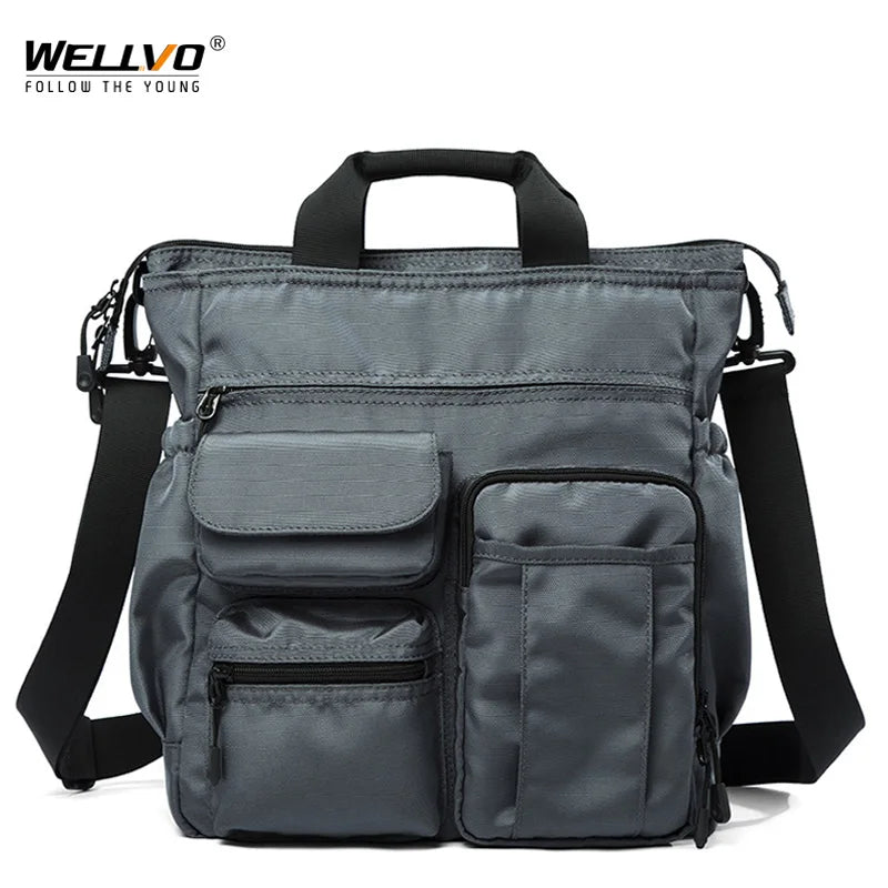 Fashion Office Bag for Men Satchels Waterproof Handbag Mini Laptop Tote Bag Multi Pocket Men'S Business Messenger Bags XA283ZC