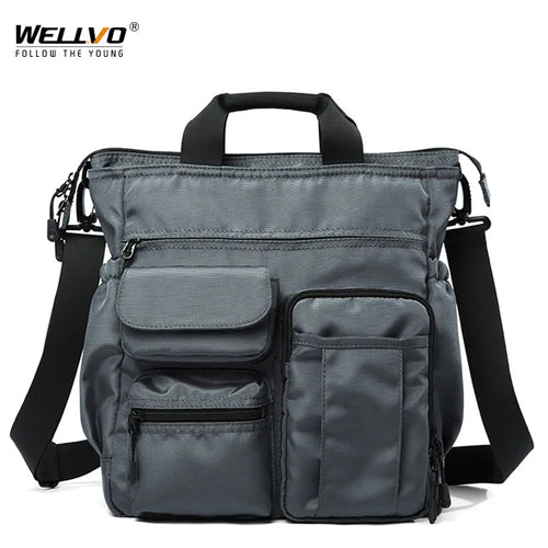 Fashion Office Bag for Men Satchels Waterproof Handbag Mini Laptop Tote Bag Multi Pocket Men'S Business Messenger Bags XA283ZC